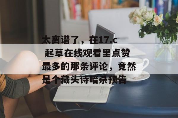 太离谱了，在17.c 起草在线观看里点赞最多的那条评论，竟然是个藏头诗暗杀预告